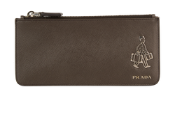 Prada Bellhop Pouch, Saffiano Leather, Brown, 27, B, 3*